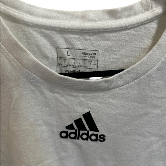 Adidas White T-Shirt size large - Picture 2 of 3